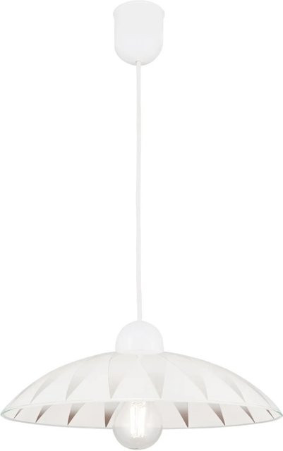 Orion Leuchten Hängeleuchte Martina modern mit Opalglasschirm in Weiß, Durchmesser: 33 cm, 1 x E27 - Bild 1