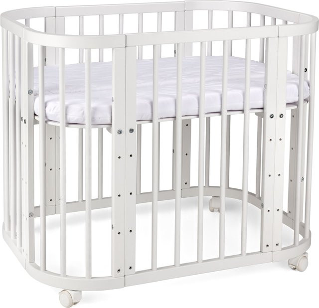 Waldin 5in1 Babybett aus Buchenholz mit Matratze und Belüftung - Bild 1