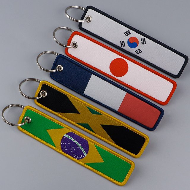 Ramulus Schlüsselanhänger, Nationalflaggen Stickerei, Unisex - Bild 1