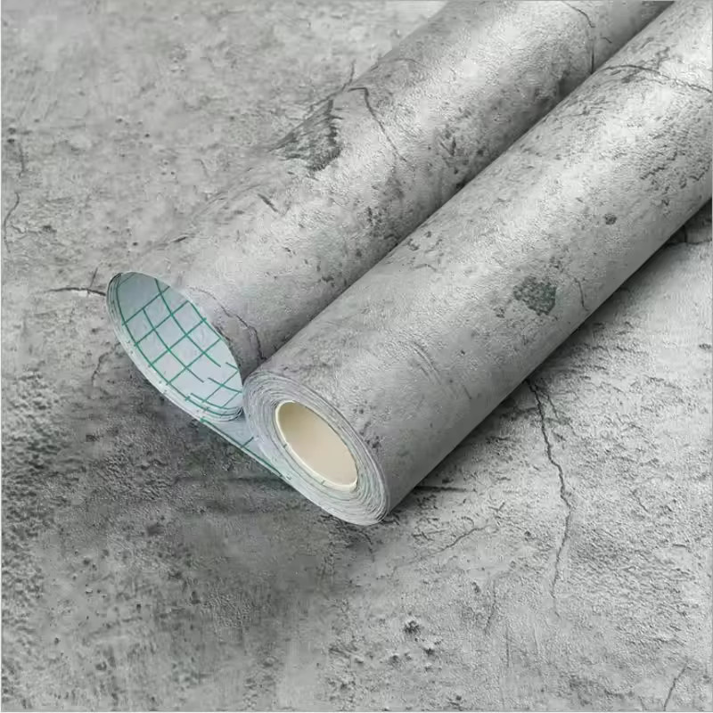 Selbstklebende Wandtapete aus PVC im industriellen Stil, dunkelgrau, wasserdicht, Breite: 40 cm - Bild 1