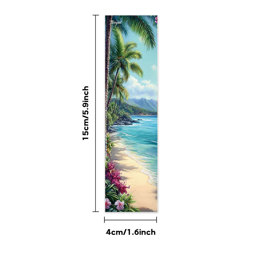 32 Stück tlenpo Lesezeichen mit tropischem Ozean-Blumen-Design in Multicolour aus Papier - Bild 2