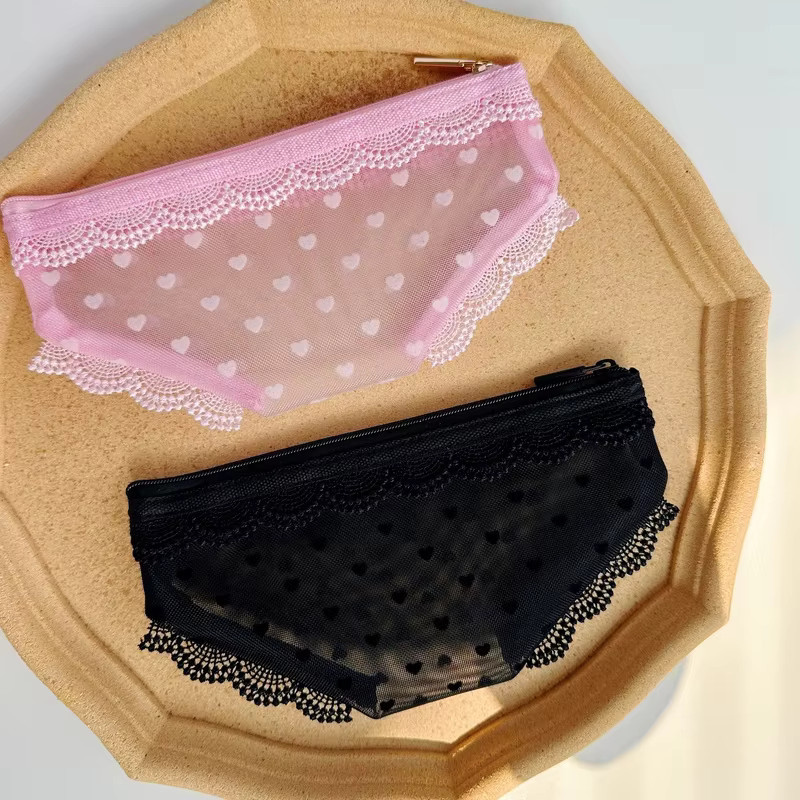 HNKMP Kosmetikpinsel-Aufbewahrungstasche, transparent, mit Reißverschluss - Bild 2