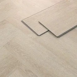 PVC Vinylboden Bodenbelag in Fischgrät-Optik Eiche hell ML-Design, 2er Set mit Klick-System, Farbe: Beige, Fläche: 1,56 m² - Bild 1