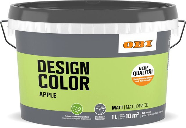 OBI Design Color 1 Dispersionsfarbe für Mauerwerk in Grün - Bild 1