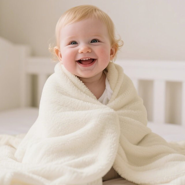 HappyFlute Baby Fleece Decke in Weiß, weiche und warme Kuscheldecke für Neugeborene als Wickeltuch oder Kinderwagenabdeckung - Bild 1