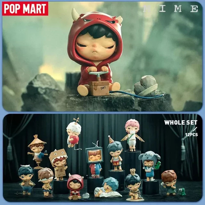 Pop Mart Hirono Mime Serie Blind Box Mystery Box mit mehrfarbigen Anime Figuren aus Kunststoff für deine Sammlung und als Desktop-Dekoration - Bild 1