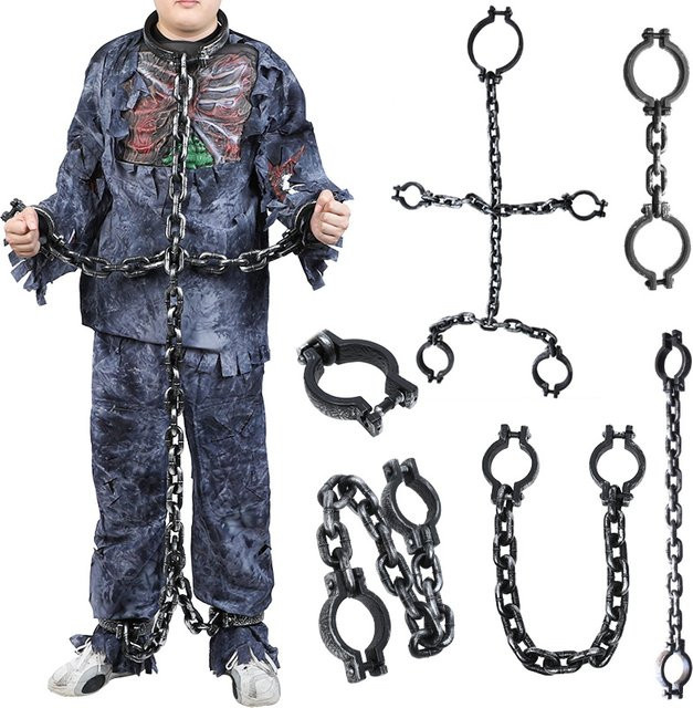 ZQNYCY Halloween Horror, Gefälschte Ketten, Zubehör, Kunststoff, 1-teiliges Set - Bild 1