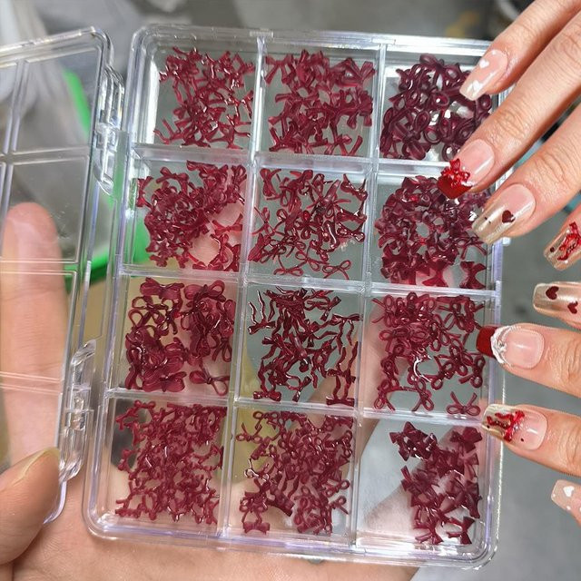 MAFANAILS Nagel Charms, Rote Schleife, Glänzend, Unisex - Bild 1