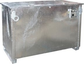 Bauer Südlohn Kraftstoff-Tank MT 1000, feuerverzinkt, silber, B/T/H: 166,0 x 88,0 x 110,0 cm - Bild 1