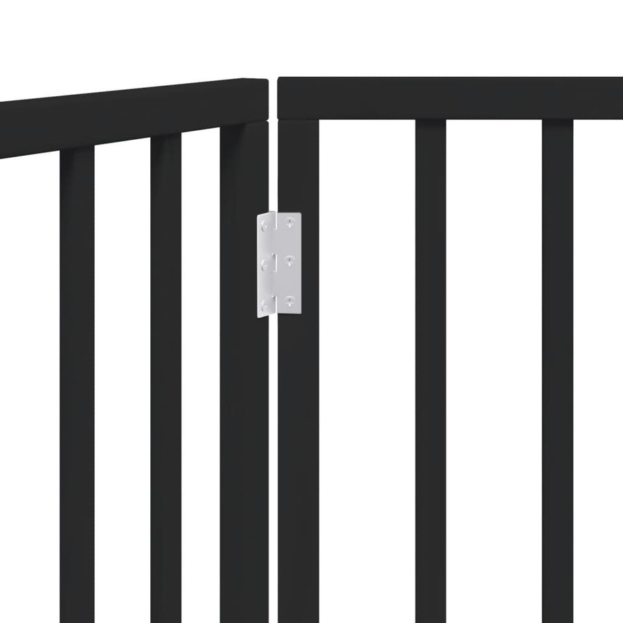 vidaXL Hundegitter aus Pappelholz, faltbar, 2 Paneele, Schwarz, Breite: 160 cm - Bild 4
