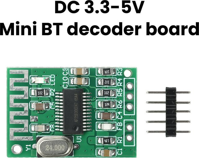 Aideepen Mini Bluetooth 5.4 Audio-Decodierplatine DC 3,3-5V, Dual-Channel-Empfängermodul für Stereo-Audiosysteme, Grün - Bild 1