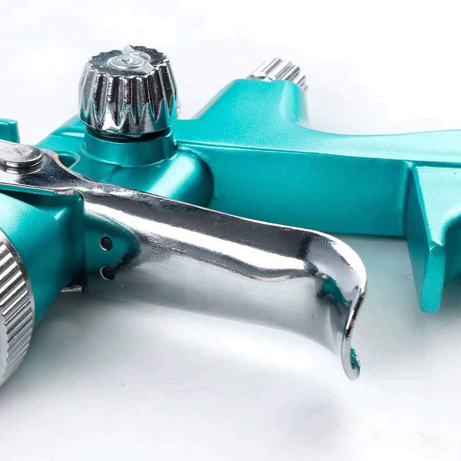 4000B HVLP-Autolackierpistole mit 1,3 mm Düse, kabellose Spritzpistole mit Schwerkraftzufuhr für wasserbasierte Lacke in Türkis - Bild 3