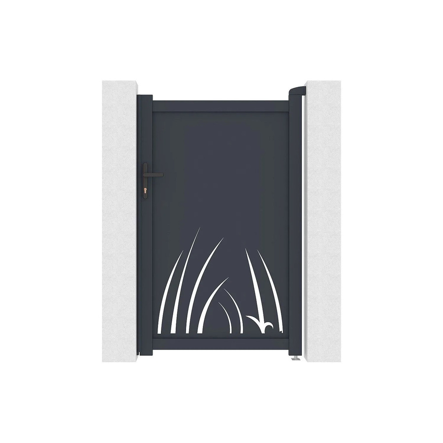 Vente-unique Eingangstor Brameno aus Aluminium in Anthrazitgrau, Breite: 103 cm - Bild 2