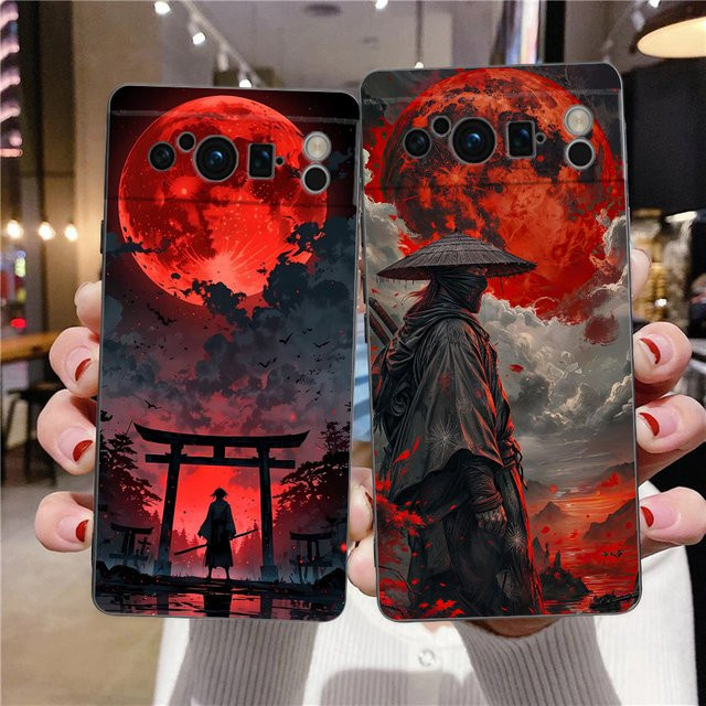 Schwarze TPU-Handyhülle im Japanischen Bushido Samurai Design für Google Pixel 10 9 8 9A 8A 7 7A 6 Pro XL 6A 5G - Bild 1