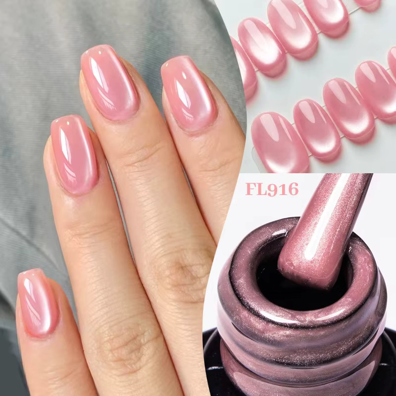 Four Lily Magnetischer Gel-Nagellack, Rosa Glasperle, 10 ml, Glänzend - Bild 2