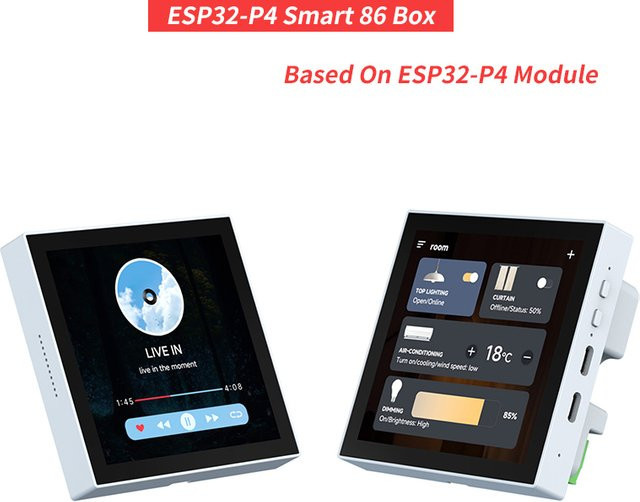 SHCHV ESP32-P4 Smart 86 Box Development Board mit RISC-V 32-Bit Dual-Core- und Single-Core-Prozessoren in Weiß - Bild 1