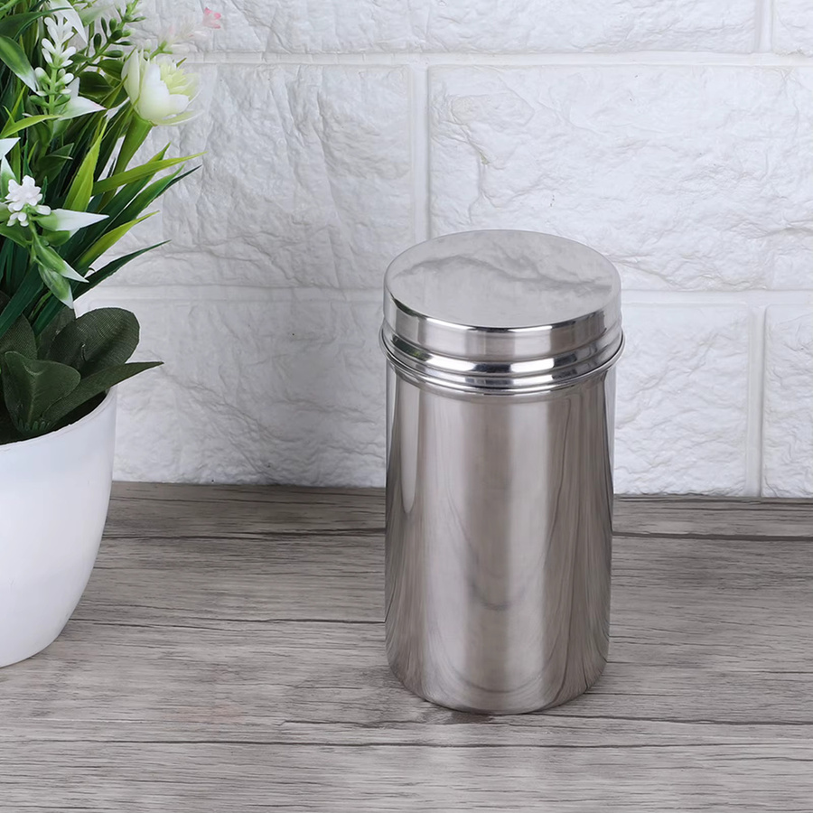 Versiegeltes Vorratsglas aus Edelstahl 304 und Glas in Silber für Tee und Kaffeebohnen - Bild 2