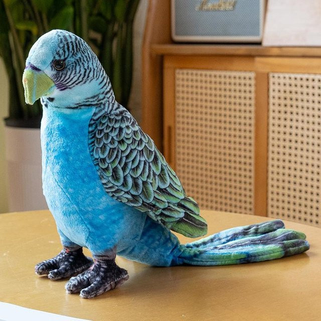 Yiran toy Ara-Puppe, Stoffvogel, Blau, 23cm - Bild 1
