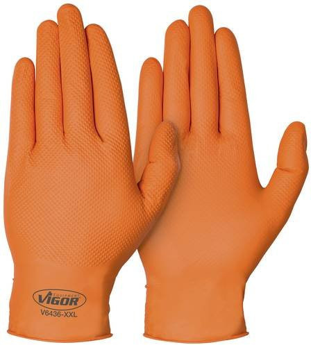 Vigour Nitril Arbeitshandschuhe Orange Größe XXL 90 Stück - Bild 1