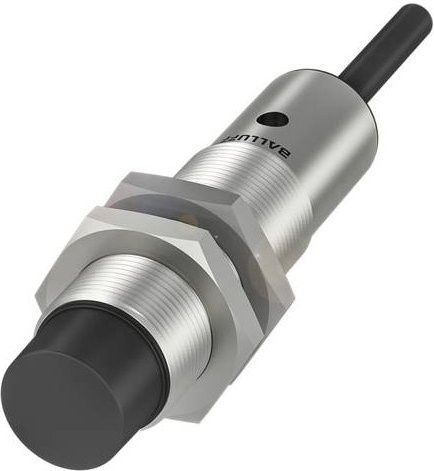 Balluff Induktiver Näherungsschalter BES 515-360-BO-C-PU-03 BES02FH, PNP Schließer, nicht bündig, Silber, Durchmesser: 18 mm, Länge: 76,5 mm - Bild 1