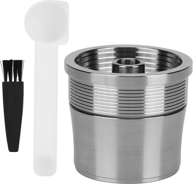 Wiederverwendbares Kaffeefilter-Kapselset aus Edelstahl von CosyHome passend für illy Kaffeemaschinen in Grau/Silber - Bild 1