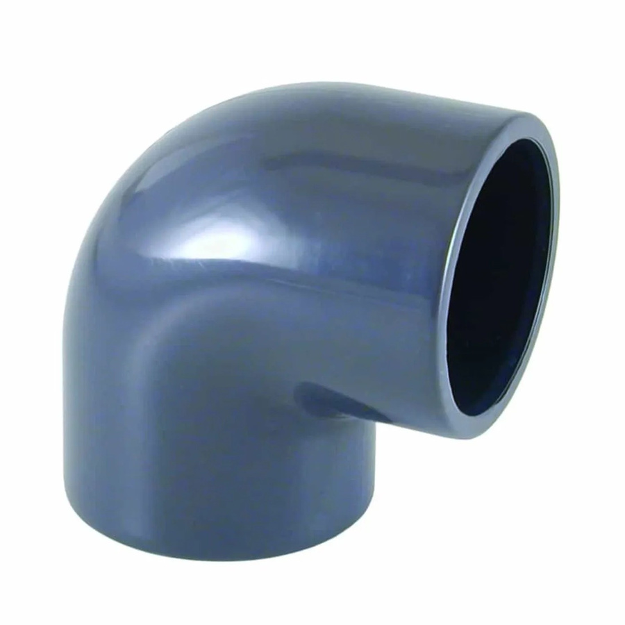Cepex PVC Winkel 90 Grad Muffe 40 mm PVC-U PN16 in Grau und Blau - Bild 2