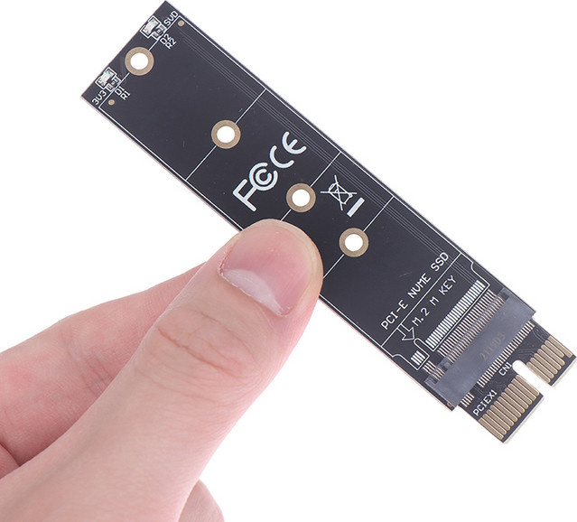 M.2 NVMe SSD zu PCIe X1 Adapter für 2230 2242 2260 2280 M.2 SSDs in Schwarz - Bild 1