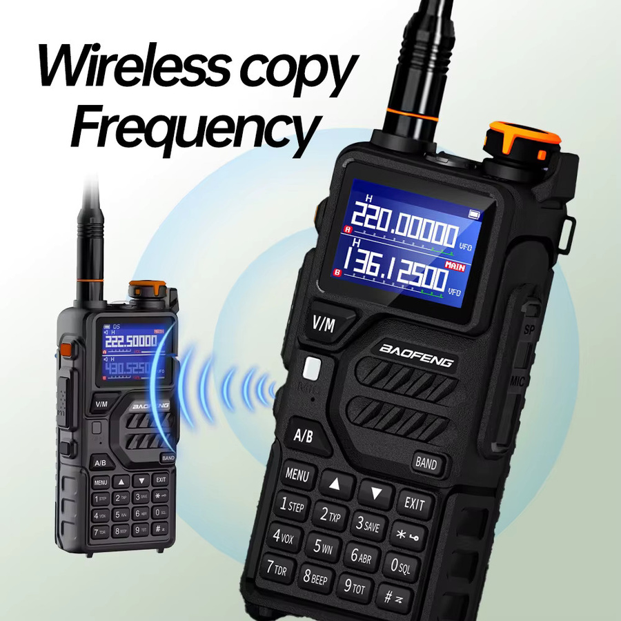 Baofeng UV-K5PLUS Amateurfunkgerät in Schwarz, 12W UHF/VHF Triband-Transceiver mit 999 Kanälen für Langstreckenkommunikation - Bild 4