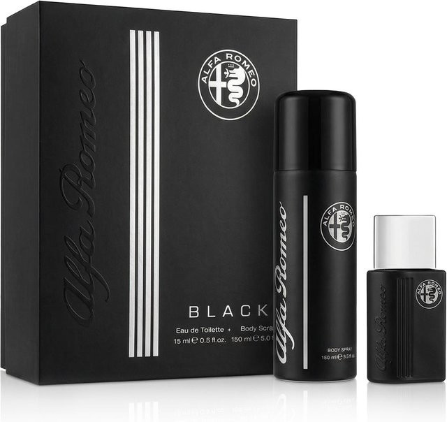 Alfa Romeo Black Eau de Toilette und Bodyspray, Herren, 15 ml + 150 ml - Bild 1