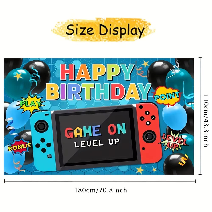 Blaues Alles Gute zum Geburtstag Banner aus Papier als moderne Party Dekoration für deine Wandgestaltung - Bild 4