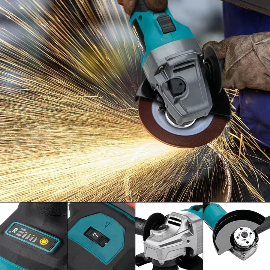 G nto Bürstenloser elektrischer Winkelschleifer 125 mm kompatibel mit Makita 18 V Akku-System zum Schleifen und Polieren - Bild 4