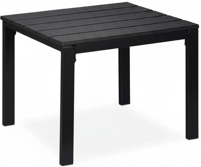 Wetterfester Beistelltisch von Relaxdays aus Kunststoff und Stahl in Schwarz, B/T/H: 39 x 52 x 48 cm - Bild 1