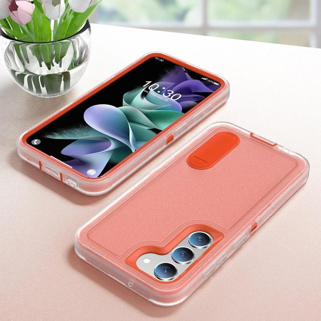 Transparente Schutzhülle für Samsung Galaxy S24 Ultra 5G S23 S22 Plus mit Fallschutz und Ständerfunktion - Bild 1