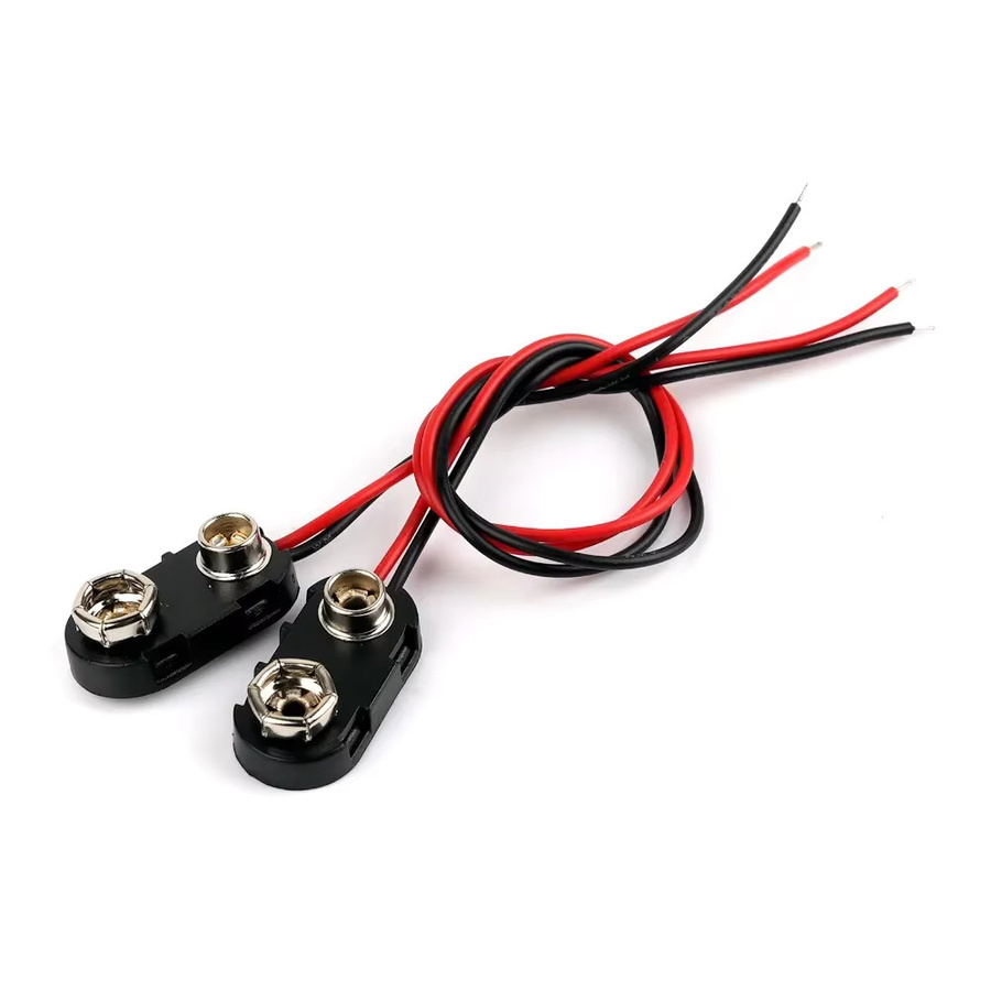 wishiot 9-V-Batterie-Schnappverbinder-Clip mit 15 cm Leitungsdrähten und Gleichstromkabel-Buchse für Arduino und DIY-Elektronikprojekte - Bild 3