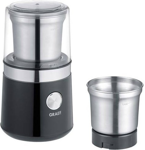 Graef CM102EU Young Line Kaffeemühle und Gewürzmühle in Schwarz aus Edelstahl - Bild 1