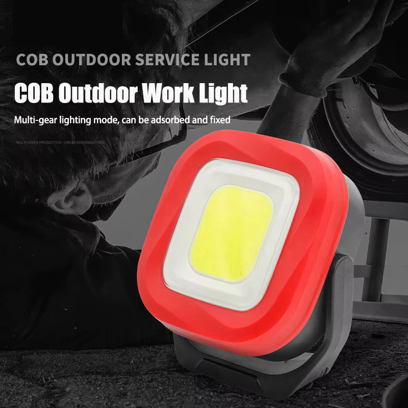 ESMARTER COB LED Notfall-Arbeitsleuchte mit 4 Beleuchtungsmodi, 2400mAh wiederaufladbar, wasserdicht und magnetisch, Farbe: Weiß und Rot - Bild 2