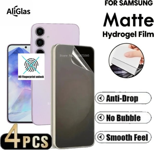 4er-Pack matte Hydrogel-Displayschutzfolien für Samsung Galaxy S25 Ultra, A56 und A17 in Transparent - Bild 1