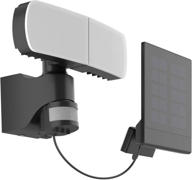 Arcchio Lissano 9936010 LED Solarleuchte für Außen in Schwarz, moderne 1-flammige Wandleuchte mit Bewegungsmelder und Dämmerungssensor, spritzwassergeschützt IP44 - Bild 1
