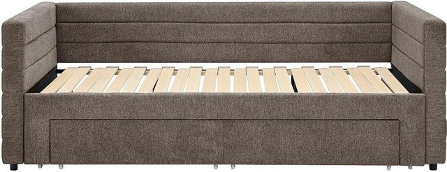Vente-unique Sofabett Camity in Taupe mit Schlaffunktion und Auszugsschublade - Bild 1