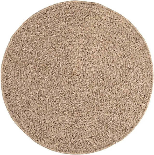 vidaXL Teppich in Juteoptik für Innen und Außen, rund, braun/beige, Durchmesser: 90 cm - Bild 1