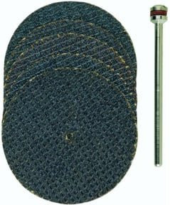 Proxxon Gewebetrennscheibe für Metall, Schwarz, Ø 38 mm, 5 Stück mit 1 Träger - Bild 1