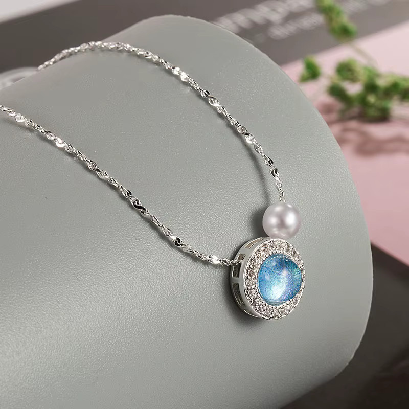 FANGSU Halskette, 925 Silber, Blau, Damen - Bild 2