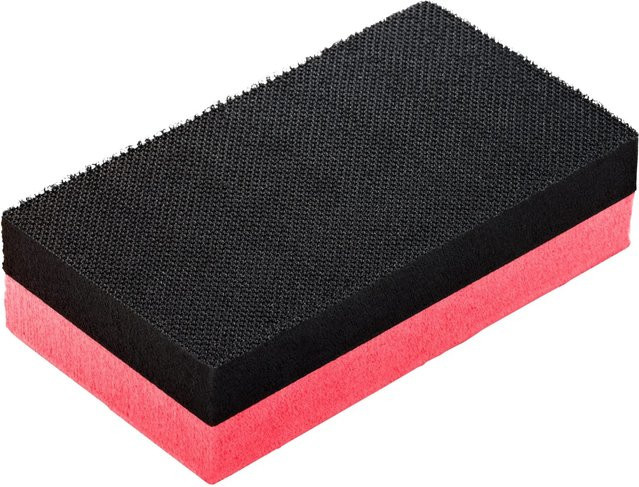 LUX-TOOLS Klett-Schleifklotz für Holz, Metall und Farbe, Multicolor, B: 123 mm, H: 68 mm - Bild 1