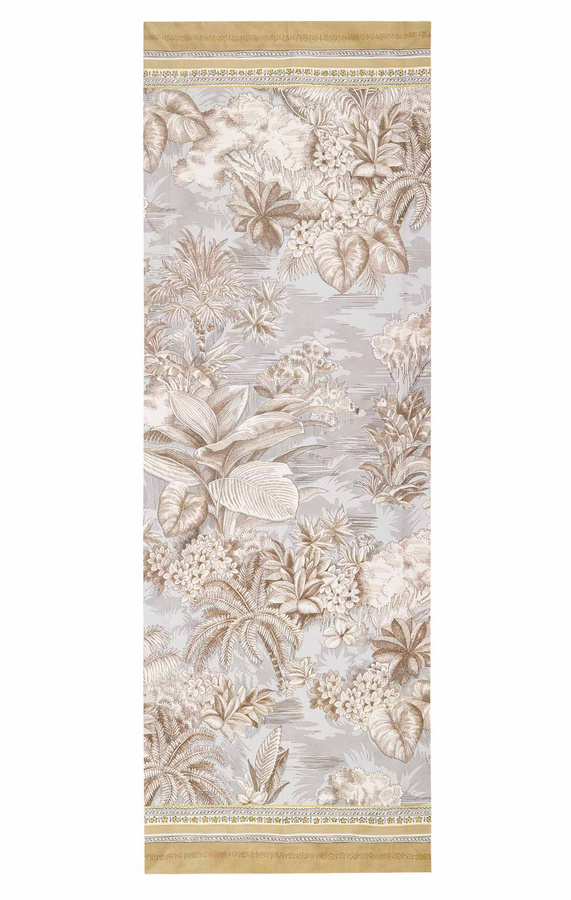 Bassetti Tischläufer Twill BOBOLI in Beige mit floralem Muster aus Baumwolle - Bild 1