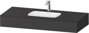Duravit Einbauwaschtisch-Möbel-Set Qatego in Anthrazit Grau Matt mit einem Ausschnitt und Überlauf, B/T/H: 120 x 55 x 17 cm - Bild 1