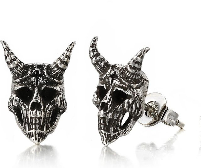 YULIN Ohrstecker, Kupfer, Schwarz, Unisex, Punk - Bild 1