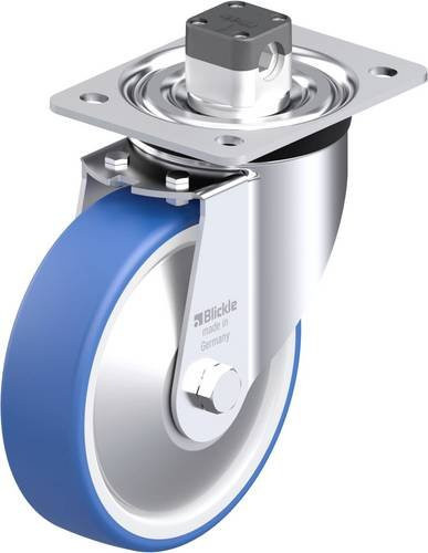 Blickle L-POTHS 160XR-CS11-FA Stahlblech-Lenkrolle in Blau mit 160 mm Rad-Durchmesser und 400 kg Tragfähigkeit - Bild 1