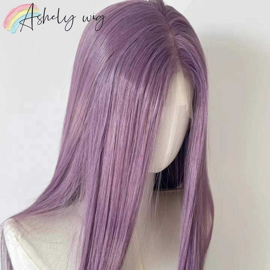 Ashely wigs Lila Perücke für Damen, lange glatte Lace-Front-Perücke - Bild 2