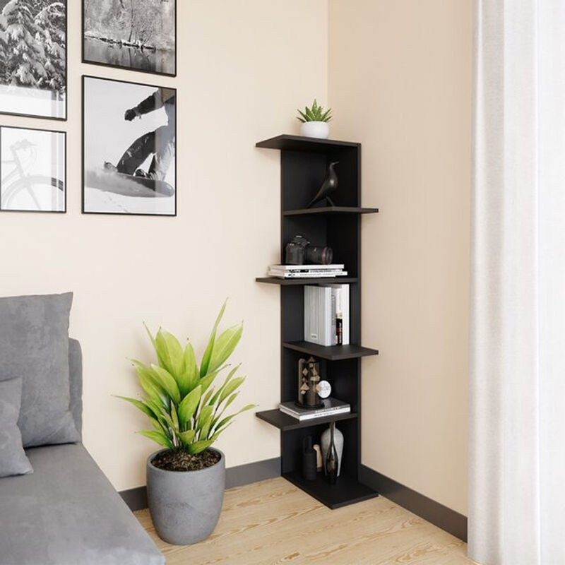 Vicco Eckregal Tera Anthrazit mit 6 Etagen als Bücherregal und Nischenregal - Bild 2