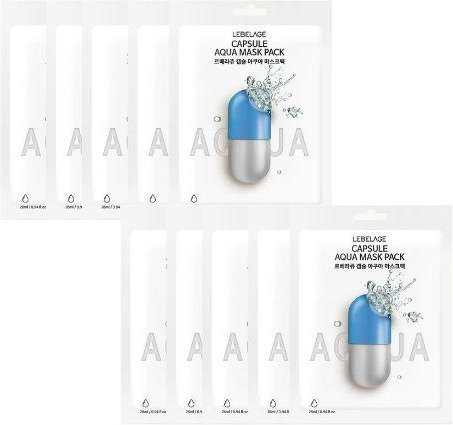 LEBELAGE Aqua Masken-Kapseln, 10 Stück, für trockene Haut - Bild 1
